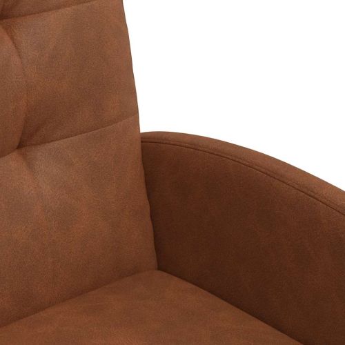 Столове с Колела 2 pcs Кафяво 57 x 67 x 98 см Изкуствена