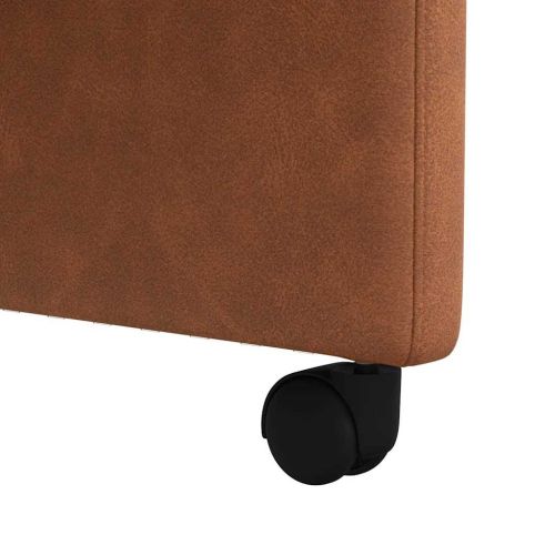 Столове с Колела 2 pcs Кафяво 57 x 67 x 98 см Изкуствена