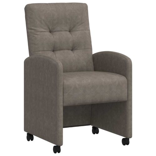 Столове с Колела с колела 2 pcs Сив 57 x 67 x 98 см Изкуствена