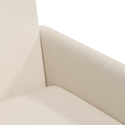 Обедени столове с колела 2 pcs Бежово 57 x 67 x 95 см Лен