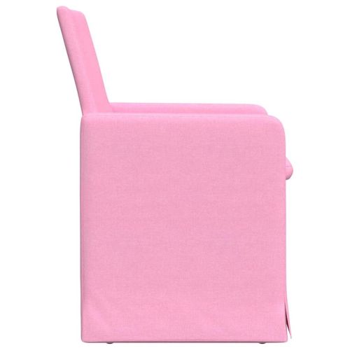 Обедени столове 2 pcs Розово 57 x 67 x 95 см текстил