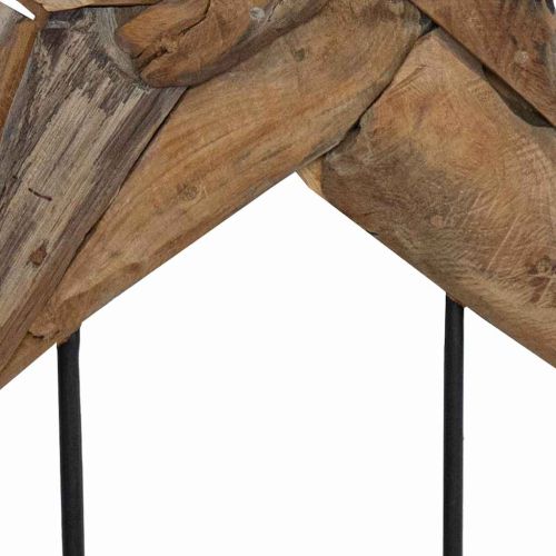 Коледна звезда Кафяво 60 x 5 x 75 см Солидно тиково дърво