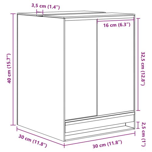 Хабитати за влечуги и земноводни Бяло 30 x 30 x 40 cm Стъкло