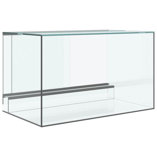 Хабитати за влечуги и земноводни Бяло 50 x 30 x 30 см Стъкло