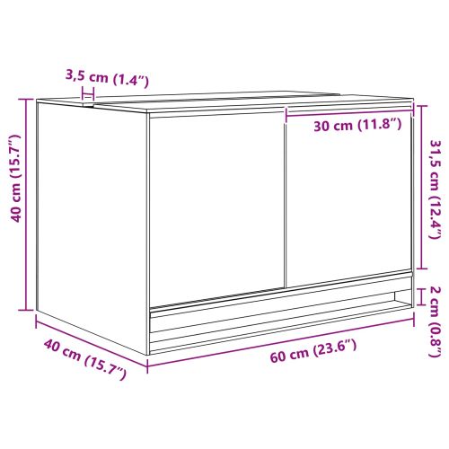 Хабитати за влечуги и земноводни Бяло 60 x 40 x 40 см Стъкло