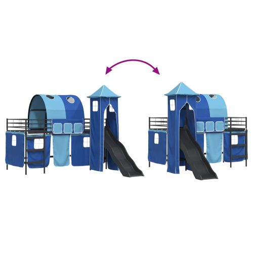 Черен и син 80 x 201 см