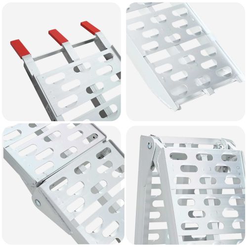 Рампа за натоварване 2 pcs Сребрист 222 x 29 x 14 см Алуминий