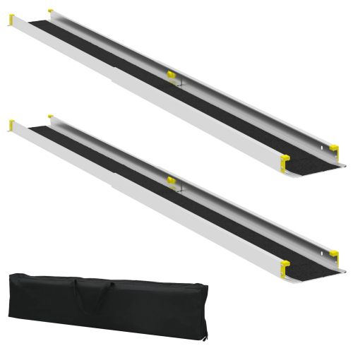 Рампа за инвалидни колички 2 pcs Черно 213,5 x 19,5 x 5,5 см