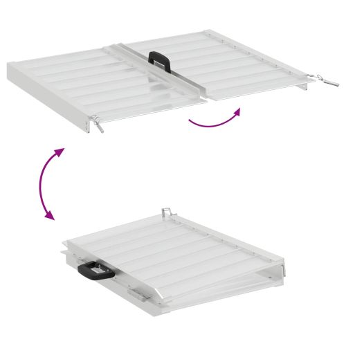 Рампа за инвалидни колички Сребрист 62 x 73 x 5 см Алуминий