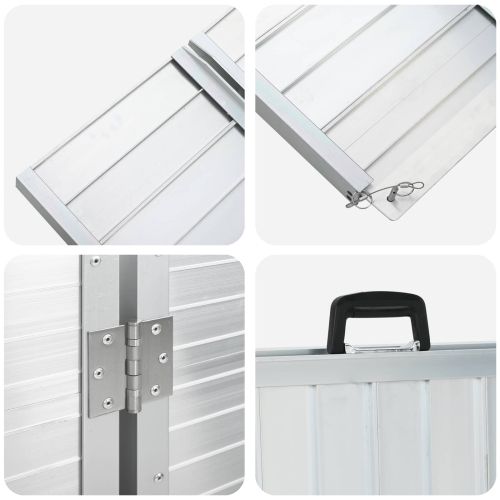 Рампа за инвалидни колички Сребрист 92 x 73 x 5 см Алуминий