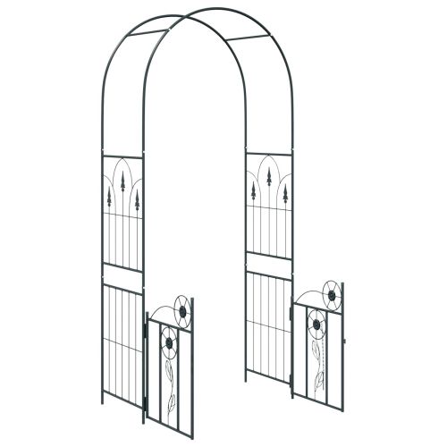Градинска арка Едноцветен Черно 102 x 50 x 218 см