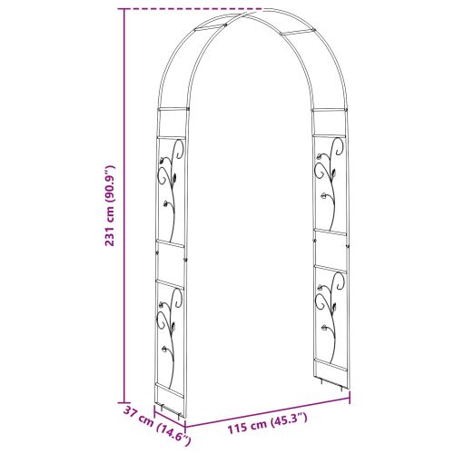Градинска арка Флорален Черно