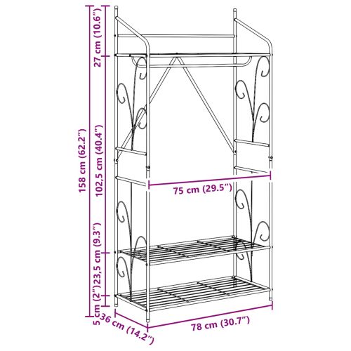 Отворен Гардероб Едноцветен