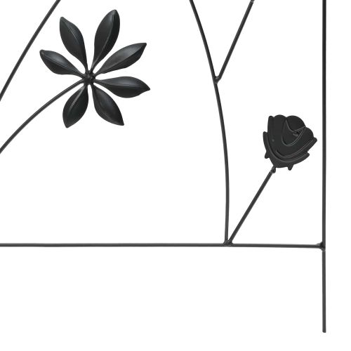 Градска ограда 3 pcs Черно 112 x 40 см Стомана