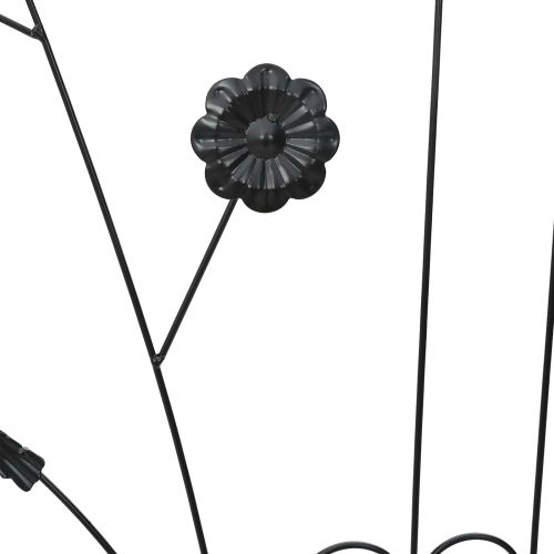 Градска ограда Решетка 3 pcs Черно 112 x 40 см Стомана