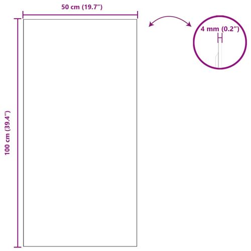 Стенни огледала Правоъгълна 50 x 100 cm закалено стъкло