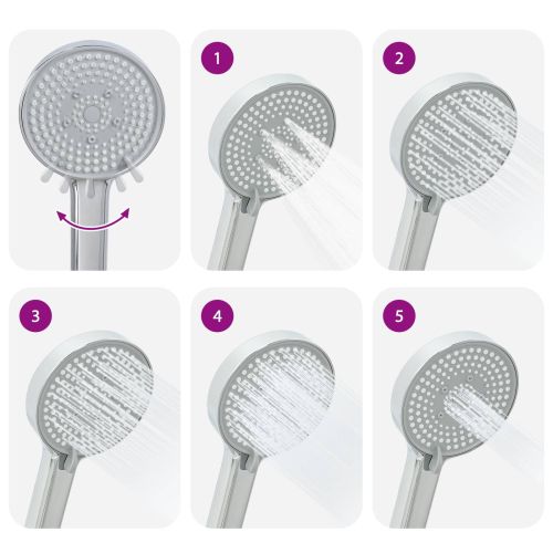 Комплект душова глава Хром G 1 / 2 инча Месинг