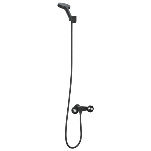 Комплект душова глава Черно G 1 / 2 инча