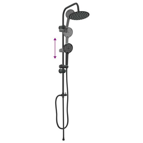 Душ система Черно 45 x 20 x 96 см Лят месинг, Sus201 и ABS