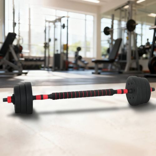 Комплект 2 в 1 дъмбел Черен и Червен 121 x 19,5 x 19,5 см