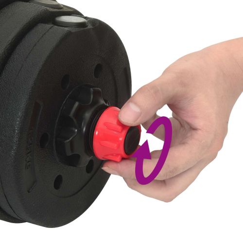 Комплект 4 в 1 дъмбел Черен и Червен 121 x 19,5 x 19,5 см