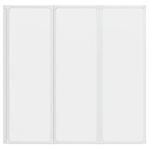 Екран за баня Мат 120 x 117 см Алуминий & Панел от PP