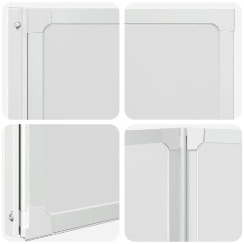 Екран за баня Мат 120 x 117 см Алуминий & Панел от PP