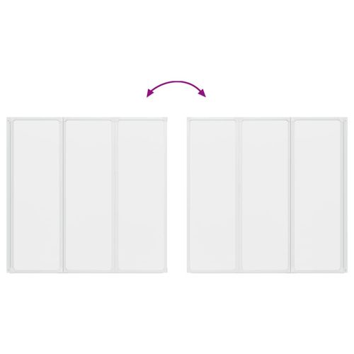 Екран за баня Мат 120 x 117 см Алуминий & Панел от PP