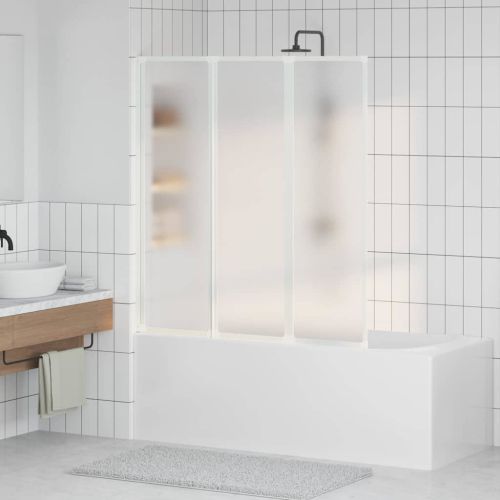 Екран за баня Мат 132 x 140 см Алуминий & Панел от PP