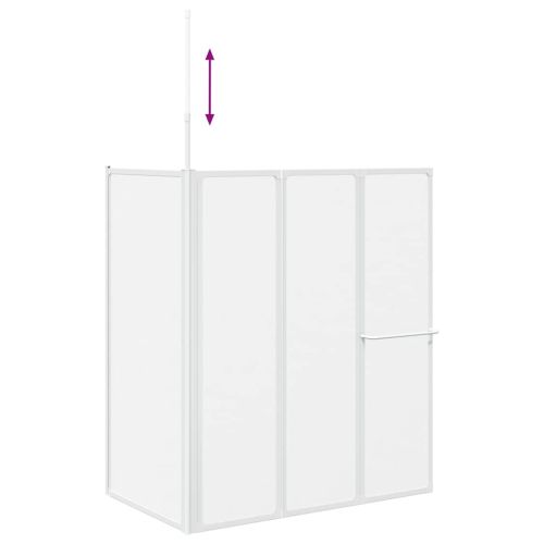 Екран за баня Мат 120 x 70 x 137 см Алуминий & Панел от PP