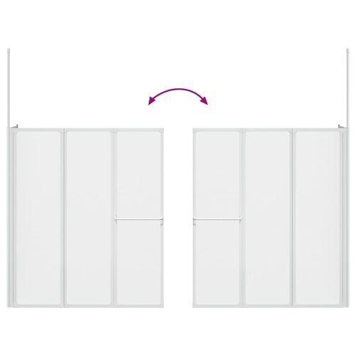 Екран за баня Мат 120 x 70 x 137 см Алуминий & Панел от PP