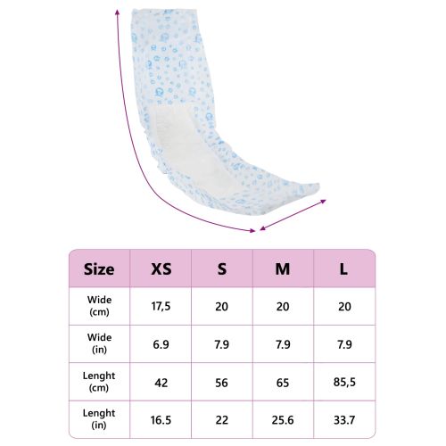 Еднократна пелена за кучета мъже 50 pcs Бяло M