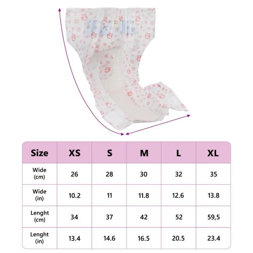 Еднократна дамска пелена за кучета 50 pcs Бяло L