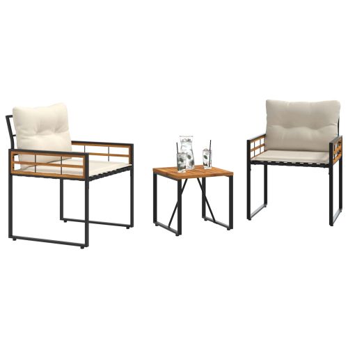 Комплект за външни мебели с възглавница 3 pcs Крем