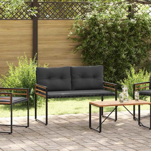 Дървена слоеста пейка Едноцветен Димирано сиво 114 x 55 x 77 см