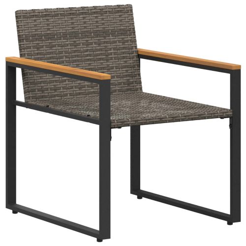 Комплекти мебели с възглавница 3 pcs Сив и тъмен сив Ратан