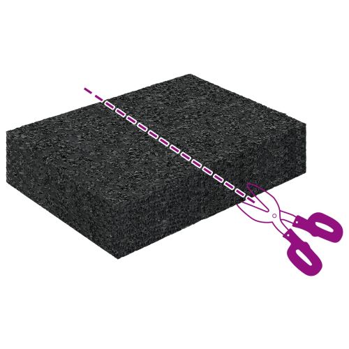 Гумена подложка 25 pcs Черно 6 x 9 x 2 см Каучук