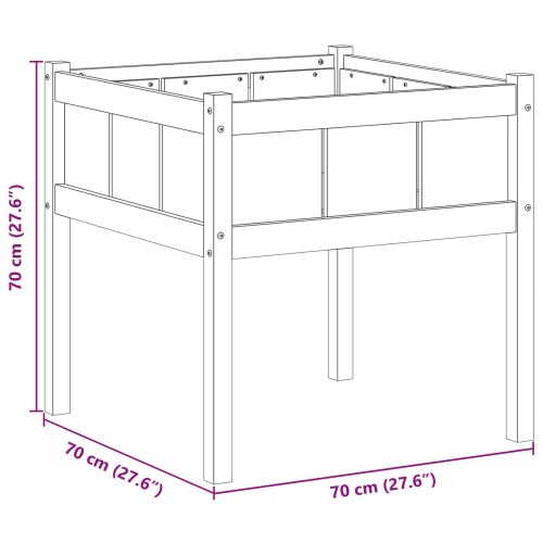 Градинска саксия Природа 70 x 70 x 70 cm Солидно борово дърво