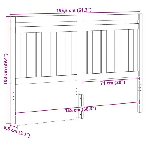 Облегалка за глава Кафяво с восъчно покритие 155,5 x 100 cm