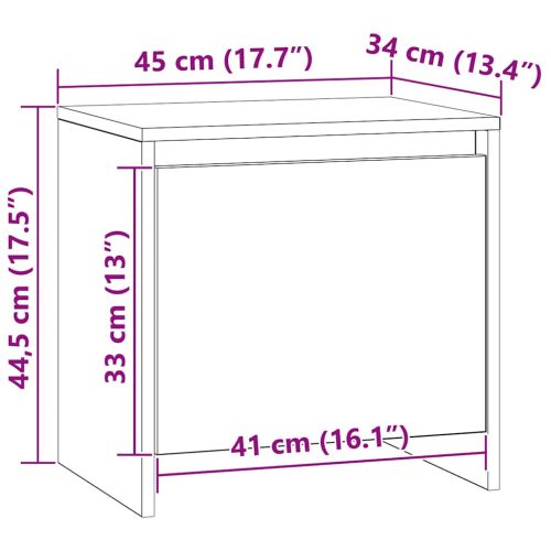 Нощен шкаф Старо дърво 45 x 34 x 44,5 см Инженерно дърво
