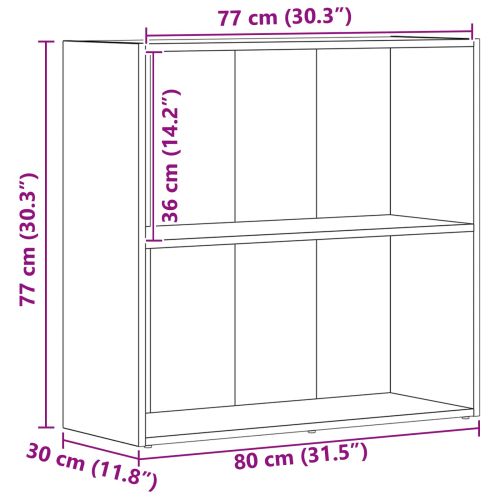 Рафт за книги Черния дъб 60 x 30 x 76.5 см Инженерно дърво