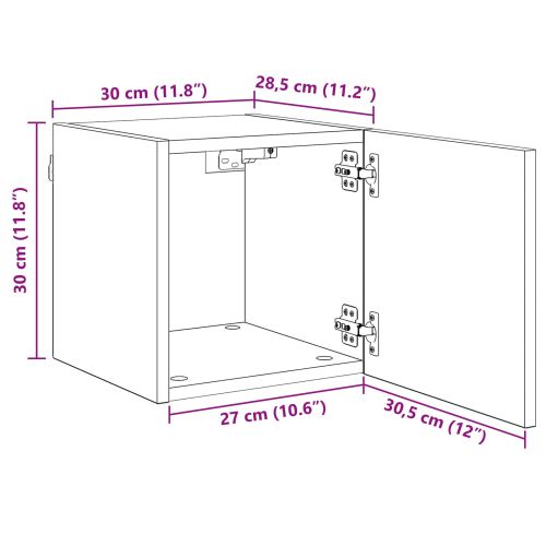 ТВ шкаф Дъб 30,5 x 30 x 30 см Инженерно дърво
