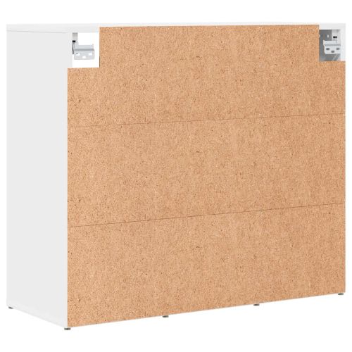 Шкаф за обувки с рафт Бяло 77,5 x 30 x 67 см Инженерно дърво