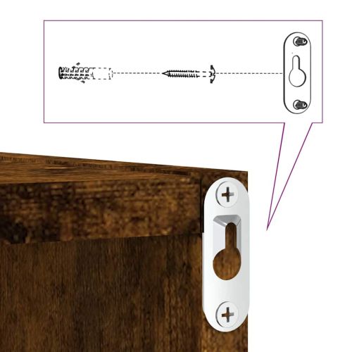 Стени за рафтове 2 pcs Кафяво 26 x 15 x 26 cm Инженерно дърво