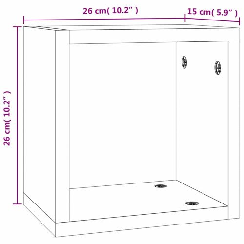 Стени за рафтове 4 pcs Кафяво 26 x 15 x 26 cm Инженерно дърво