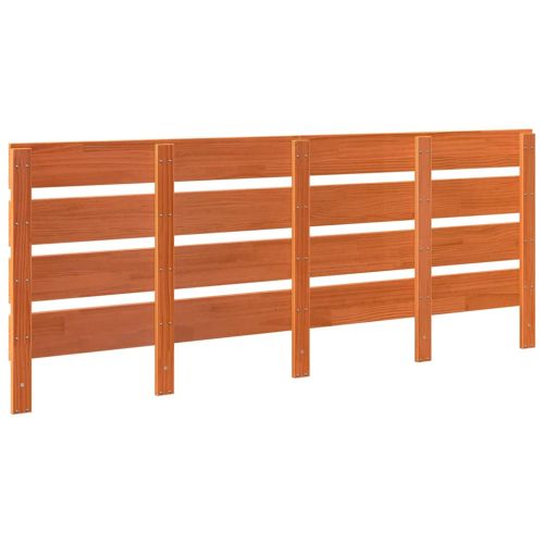 Облегалка за глава Кафяво с восъчно покритие 200,5 x 3 x 80 см