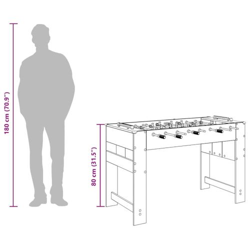 Маса за фуутбол Димян дъб 125 x 60,5 x 80 см Инженерно дърво