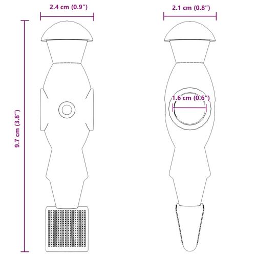 Играчите на футболна маса 22 pcs Син и Червен