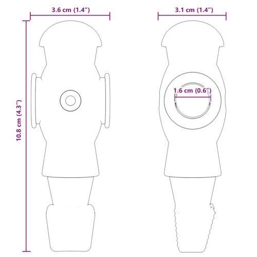Футболни маси с играчи за 3.6 x 3.1 x 10.8 см прът 24 pcs