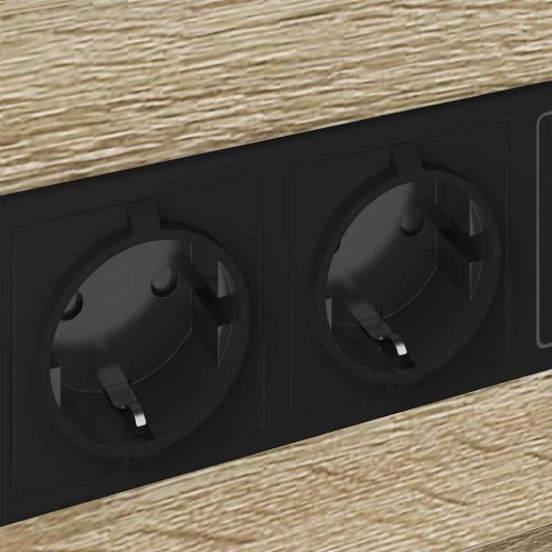 Нощен шкаф 2 pcs Сонома дъб 40 x 31 x 60 см Инженерно дърво